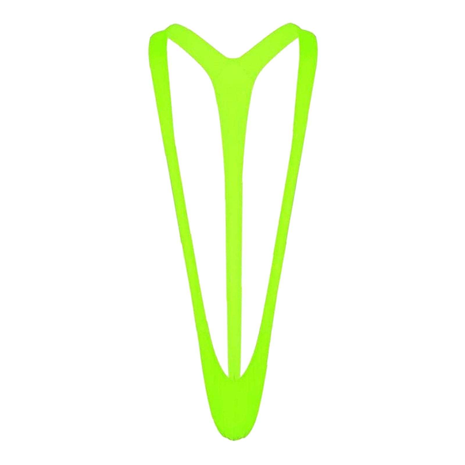 Green Mens Underwear Color Men'S Tight Swimwear Conjoined V Shaped Polyester